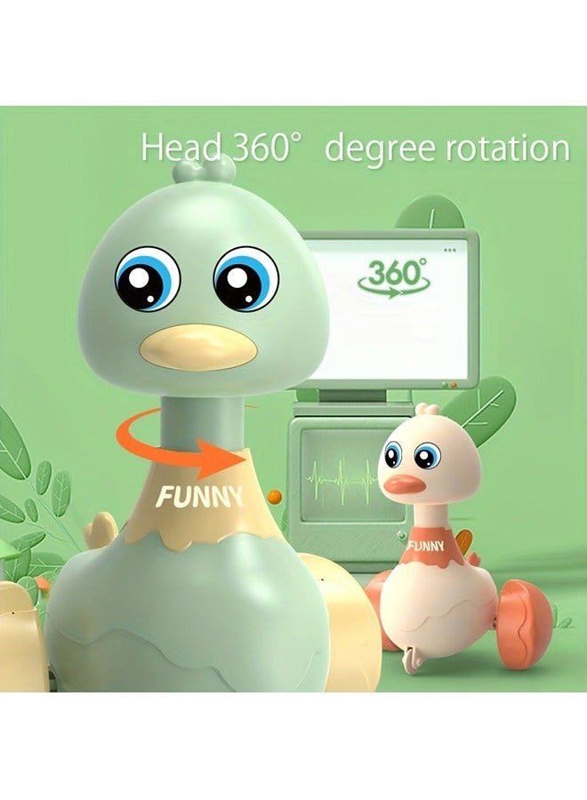 Cute Duck Push Rocking Toy Car, Cartoon Parent-Child Interactive Educational Toy, Interactive Early Education Learning Toy For Boys And Girls, No Batteries Required Before Pressing - Image 5